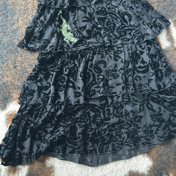 Blumarine velvet & silk stunning sexy dress with Swarovski crystals on it. EU 40 - Picture 5 of 10